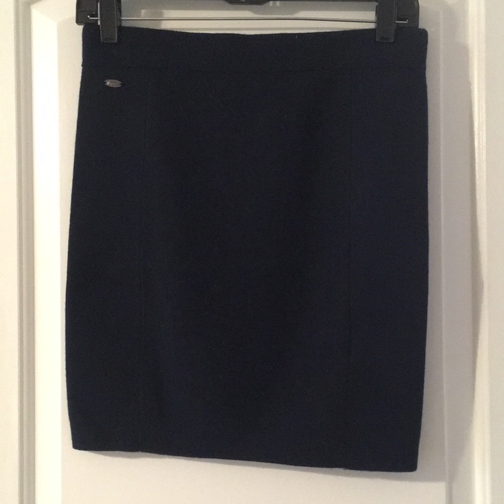 Lacoste Navy Wool Mini Skirt